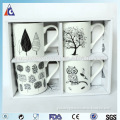 Promotional bone china mug with gift box